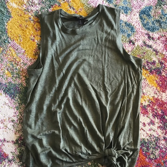 Banana Republic Tops - Banana Republic green linen tie-waist tank